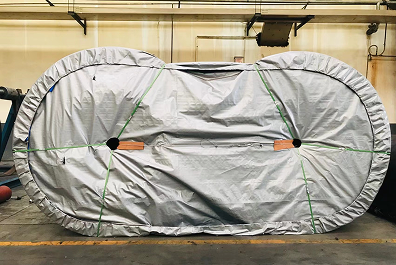 Red rainproof packaging